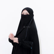 Alsyahra Exclusive Cadar Tali Bisban Sifon Silk Jetblack Elegan
