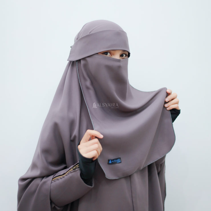 Alsyahra Exclusive Jilbab Set Khimar Shofa Haramain Niqab Poni Soft Crown Hijab Panjang Premium