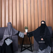 Alsyahra Exclusive Jilbab Set Khimar Shofa Haramain Niqab Poni Soft Crown Hijab Panjang Premium
