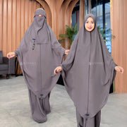 Alsyahra Exclusive Jilbab Set Khimar Shofa Haramain Niqab Poni Soft Crown Hijab Panjang Premium
