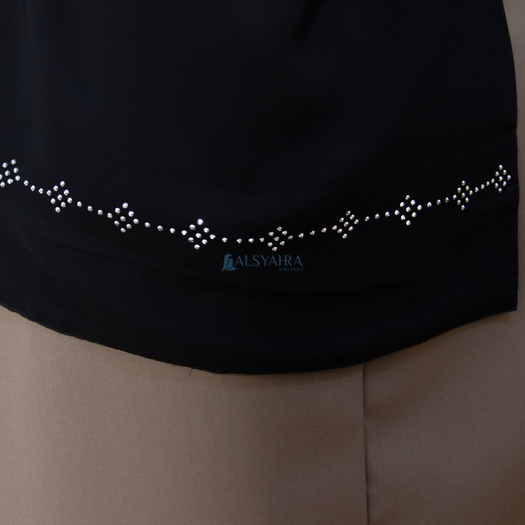 Niqab Poni Alhajr Sifon Jetblack Alsyahra Exclusive