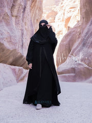 Alsyahra Exclusive Gamis Abaya Malika Sifon Silk Jetblack