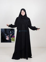 Alsyahra Exclusive Gamis Abaya Malika Sifon Silk Jetblack
