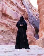 Alsyahra Exclusive Gamis Abaya Malika Sifon Silk Jetblack