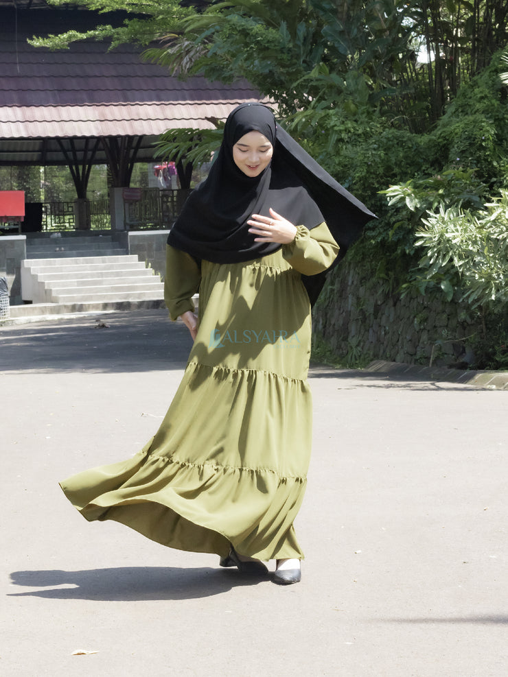 Alsyahra Exclusive Gamis Abaya Syari Salasa Jamila Platinum Wolfis