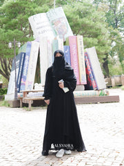Gamis Abaya Anatolia Sifon Silk Jetblack by Alsyahra Exclusive