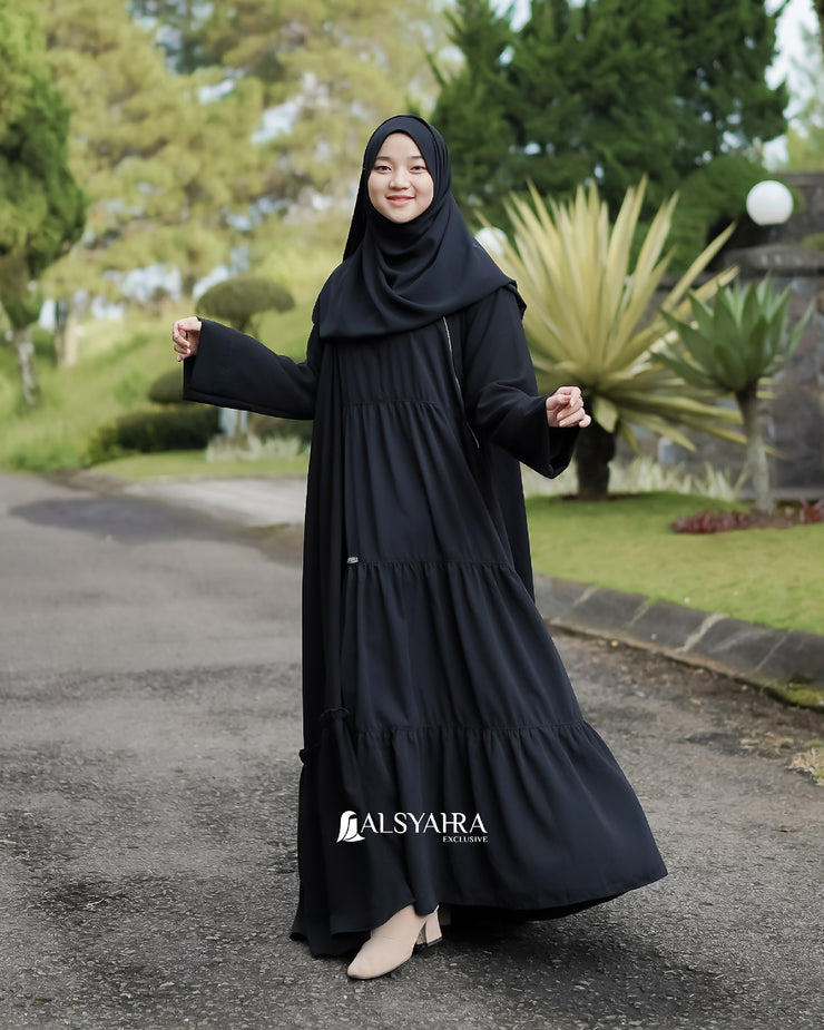 Alsyahra Exclusive Gamis Abaya Syari Salasa Jamila Platinum Wolfis