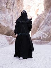 Alsyahra Exclusive Gamis Abaya Malika Sifon Silk Jetblack