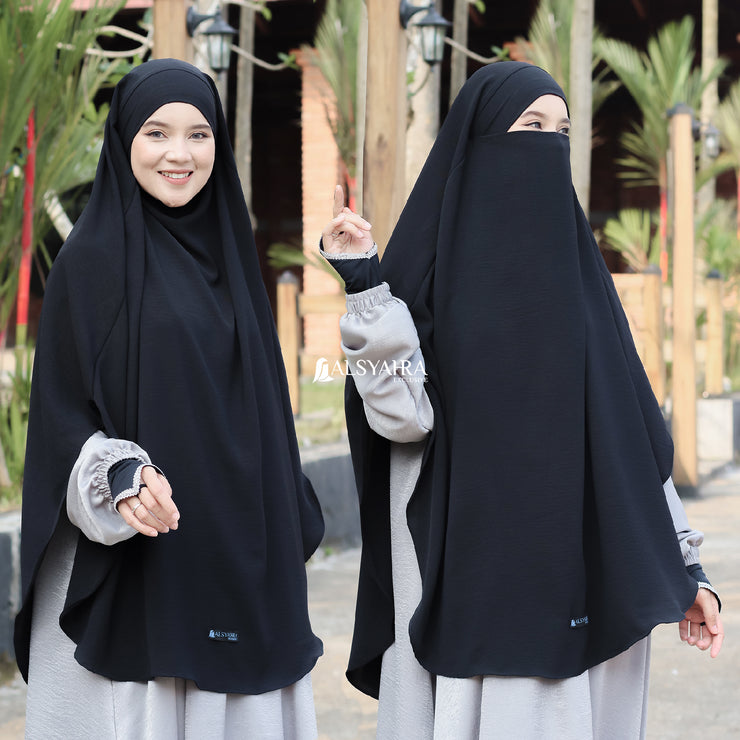 Alsyahra Exclusive French Khimar Handless Fatimah Luxury Airflow Size L