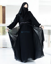 Gamis Abaya Andalusia Sifon Silk Jetblack by Alsyahra Exclusive