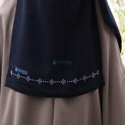 Alsyahra Exclusive Niqab Yaman Alhajr 2 Layer Chiffon Silk Jetblack