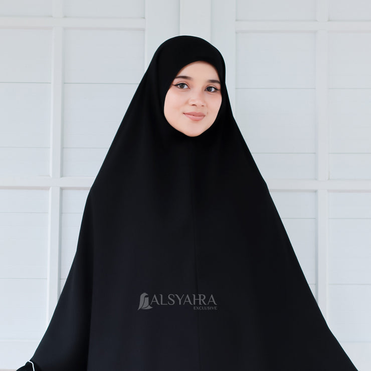 Alsyahra Exclusive Jilbab Set Khimar Shofa Haramain Niqab Poni Soft Crown Hijab Panjang Premium