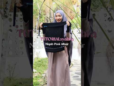 Niqab Poni Alhajr Sifon Jetblack Alsyahra Exclusive