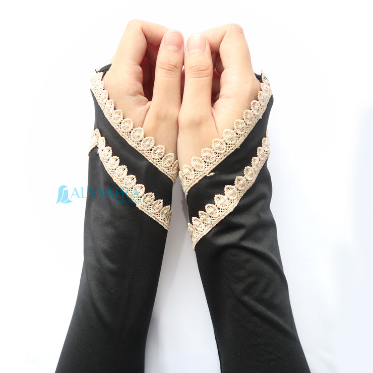 Alsyahra Exclusive Manset Handsock Cincin Motif Halimah Duo