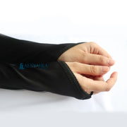Manset Handsock Cincin Motif Qaf Black Alsyahra Exclusive