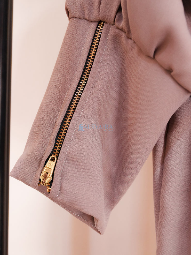 Abaya Gamis Fatimah Soft Crown Exclusive by Alsyahra Exclusive