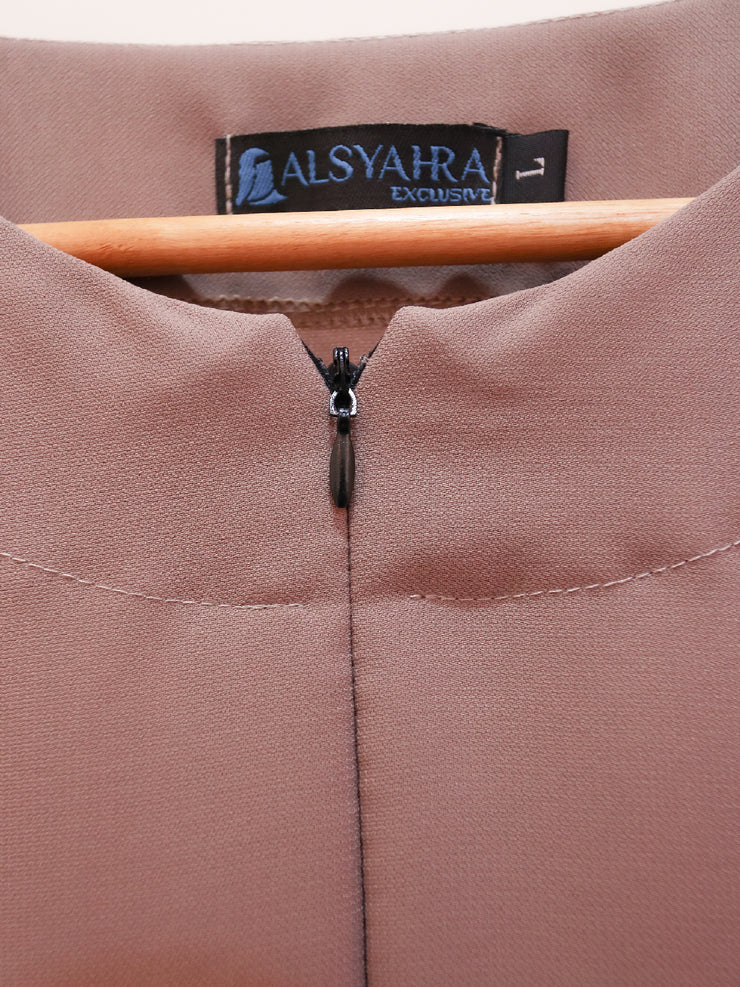 Abaya Gamis Fatimah Soft Crown Exclusive by Alsyahra Exclusive