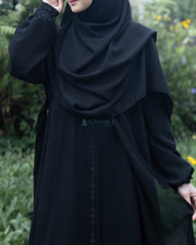 Gamis Abaya Anatolia Sifon Silk Jetblack by Alsyahra Exclusive