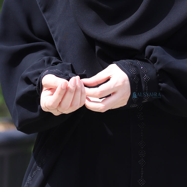 Gamis Abaya Anatolia Sifon Silk Jetblack by Alsyahra Exclusive