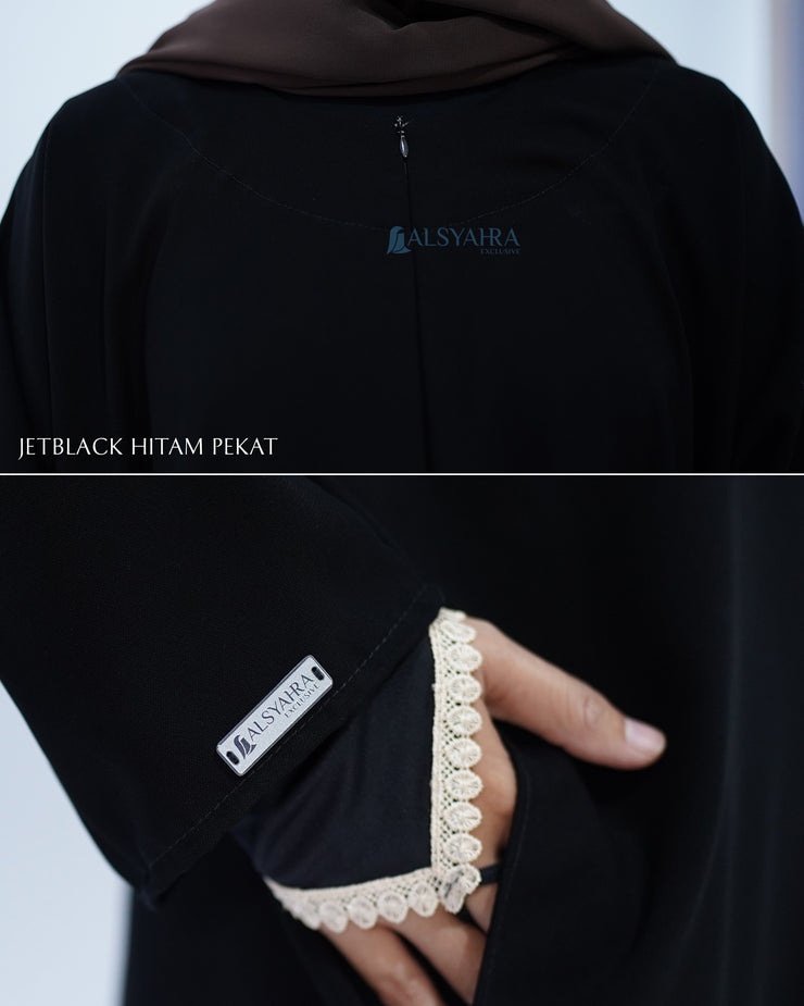 Abaya Gamis New Hurun In Jetblack Alsyahra Exclusive