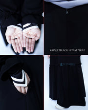 Abaya Gamis Syari Jamila Jetblack Alsyahra Exclusive