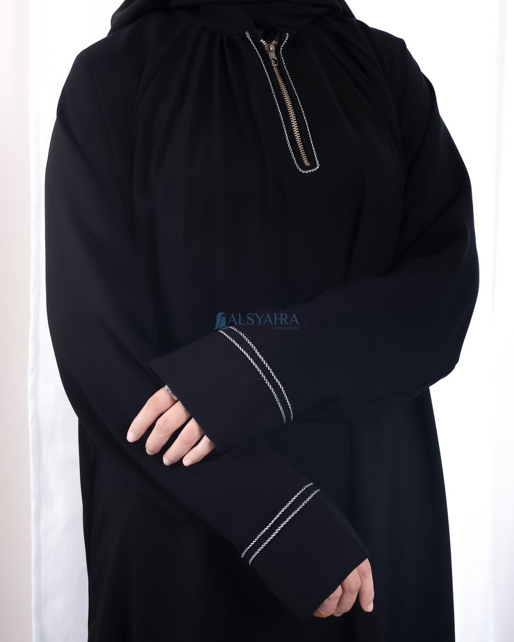 Abaya Gamis Syari Shalihah Jetblack Alsyahra Exclusive