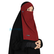 Niqab Poni Kancing Raudhah Sifon Premium Alsyahra Exclusive