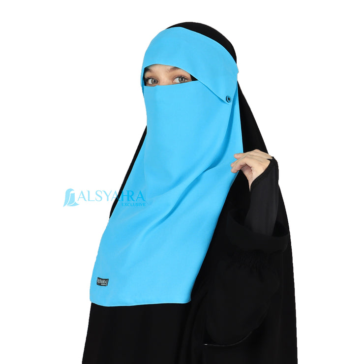 Niqab Poni Kancing Raudhah Sifon Premium Alsyahra Exclusive