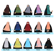 Niqab Poni Kancing Raudhah Sifon Premium Alsyahra Exclusive