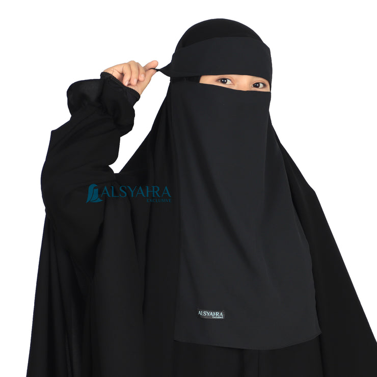 Alsyahra Exclusive Niqab Poni Pulldown Sifon Premium