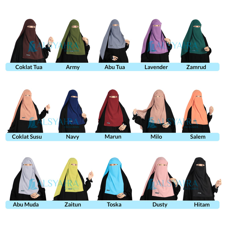 Alsyahra Exclusive Niqab Yaman Sifon Premium