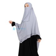 Alsyahra Exclusive Set Khimar Cadar Tali Shofa Sifon Premium 2 Layer XXL