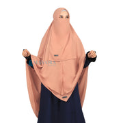 Alsyahra Exclusive Set Khimar Cadar Tali Shofa Sifon Premium 2 Layer XXL