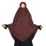 Alsyahra Exclusive Set Khimar Cadar Tali Shofa Sifon Premium 2 Layer XXL