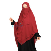 Alsyahra Exclusive Set Khimar Cadar Tali Shofa Sifon Premium 2 Layer XXL