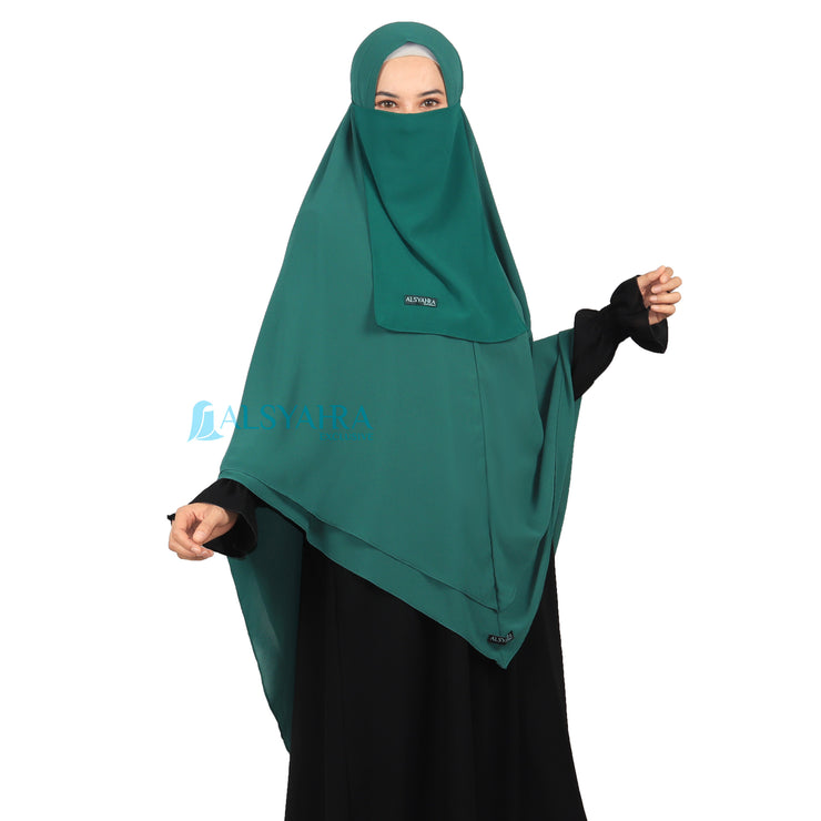 Alsyahra Exclusive Set Khimar Cadar Tali Shofa Sifon Premium 2 Layer XXL