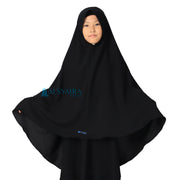 Alsyahra Exclusive Set Khimar Cadar Tali Kids Pad Jetblack