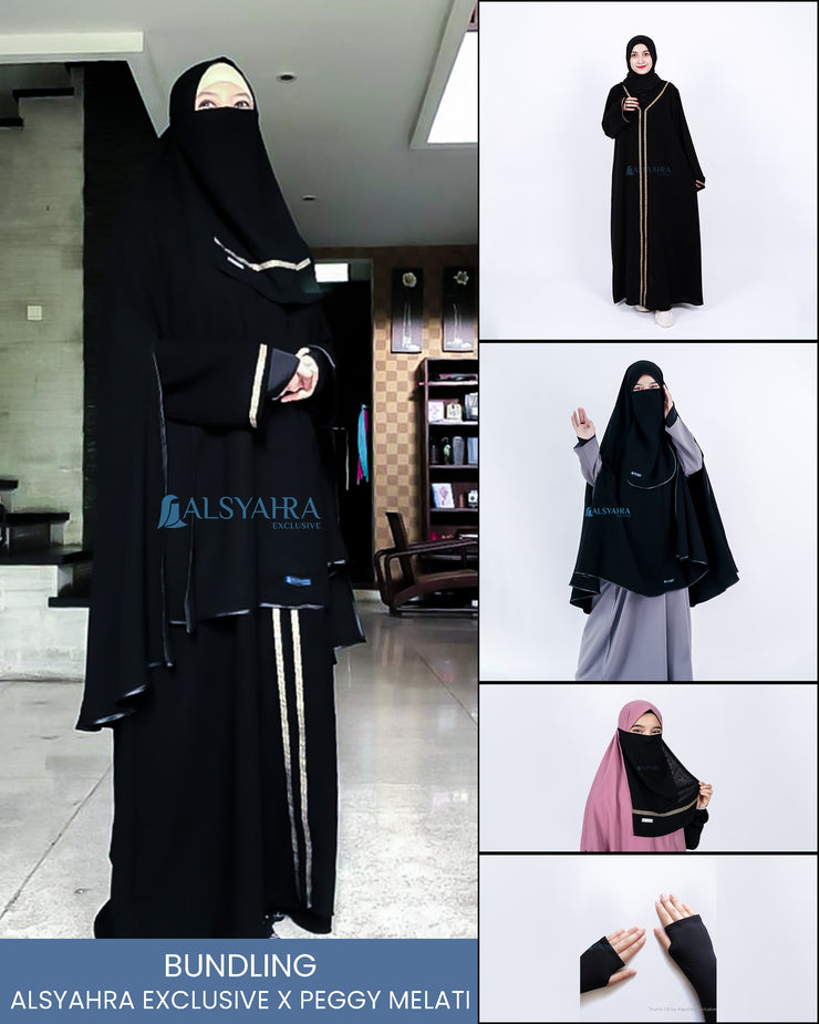 Bundling Gamis Khimar Alsyahra Exclusive X Peggy Melati Sukma