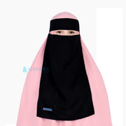 Niqab Bandana Pulldown Sifon Silk Jetblack Alsyahra Exclusive