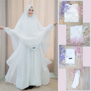 Bundling Set Walimah Abaya Khimar Cadar Tali 3 Layer Mediterania by Alsyahra Exclusive