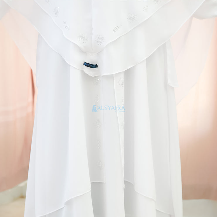 Bundling Set Walimah Abaya Khimar Cadar Tali 3 Layer Mediterania by Alsyahra Exclusive