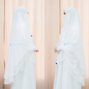 Bundling Set Walimah Abaya Khimar Cadar Tali 3 Layer Mediterania by Alsyahra Exclusive