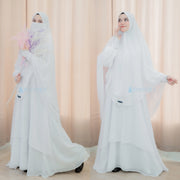 Bundling Set Walimah Abaya Khimar Cadar Tali 3 Layer Mediterania by Alsyahra Exclusive