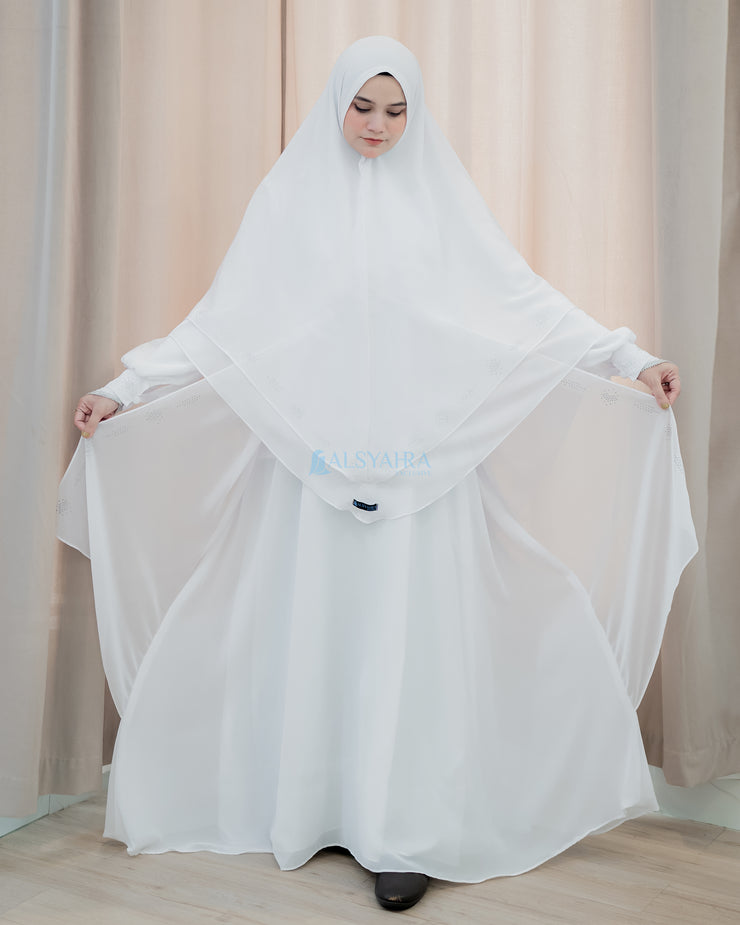 Bundling Set Walimah Abaya Khimar Cadar Tali 3 Layer Mediterania by Alsyahra Exclusive