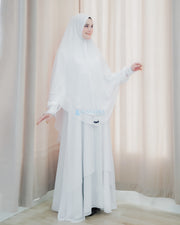 Bundling Set Walimah Abaya Khimar Cadar Tali 3 Layer Mediterania by Alsyahra Exclusive