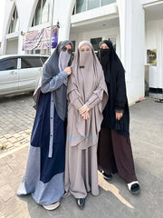 Abaya Gamis Fatimah Soft Crown Exclusive by Alsyahra Exclusive