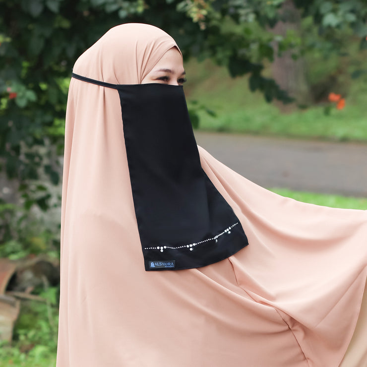 Alsyahra Exclusive Cadar Tali Kapadokya Sifon Silk Jetblack