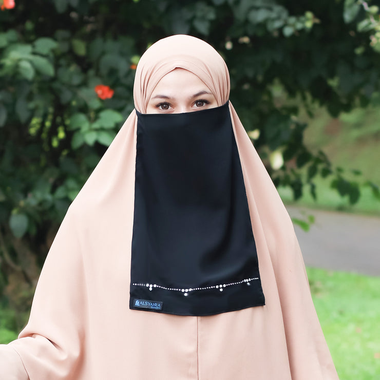 Alsyahra Exclusive Cadar Tali Kapadokya Sifon Silk Jetblack