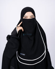 Alsyahra Exclusive Cadar Tali Karet Hijrah Sifon Jetblack