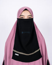 Cadar Tali Kiswah Stripe Sifon Silk Jetblack Alsyahra Exclusive